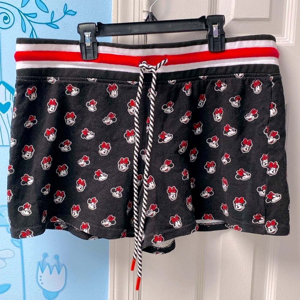 Disney Minnie Mouse Lounge 100% Cotton Trendy Box-Cut Shorts for Women Size XL !